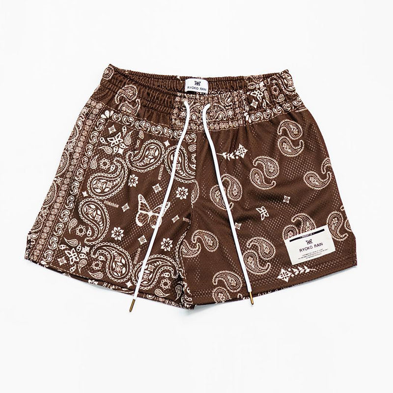 Paisley Mesh Basketball Shorts