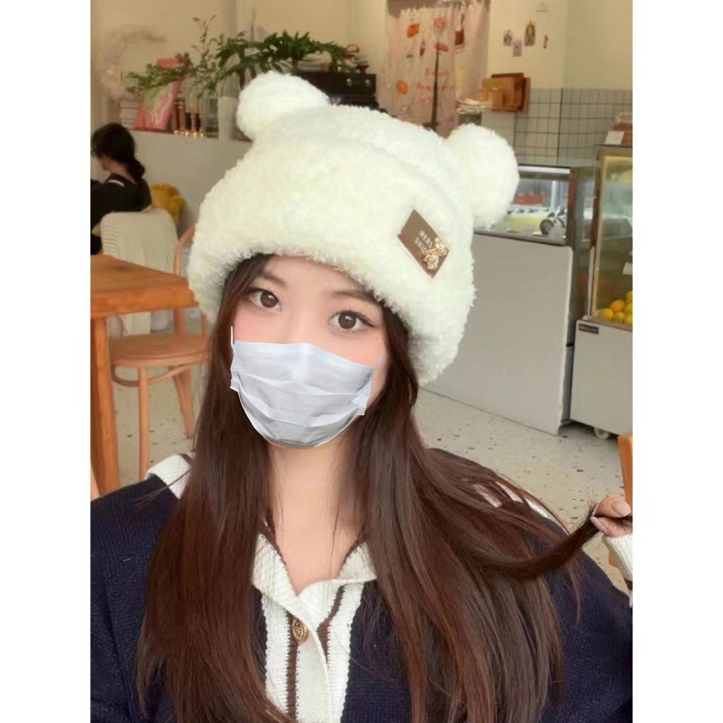 Korean Style Cute Bear All-match Teddy Plush Hat