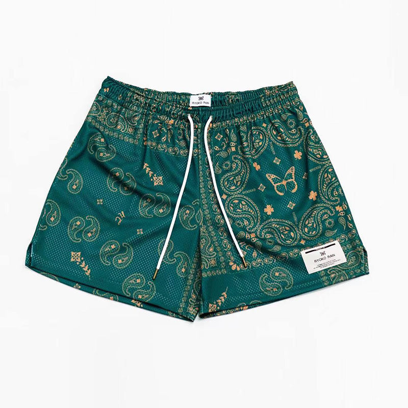 Paisley Mesh Basketball Shorts