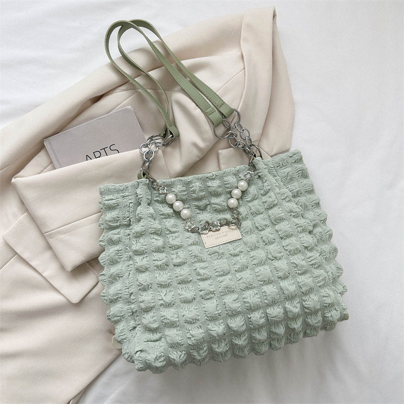 Simple Pleated Tote Bag