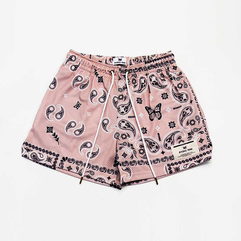 Paisley Mesh Basketball Shorts