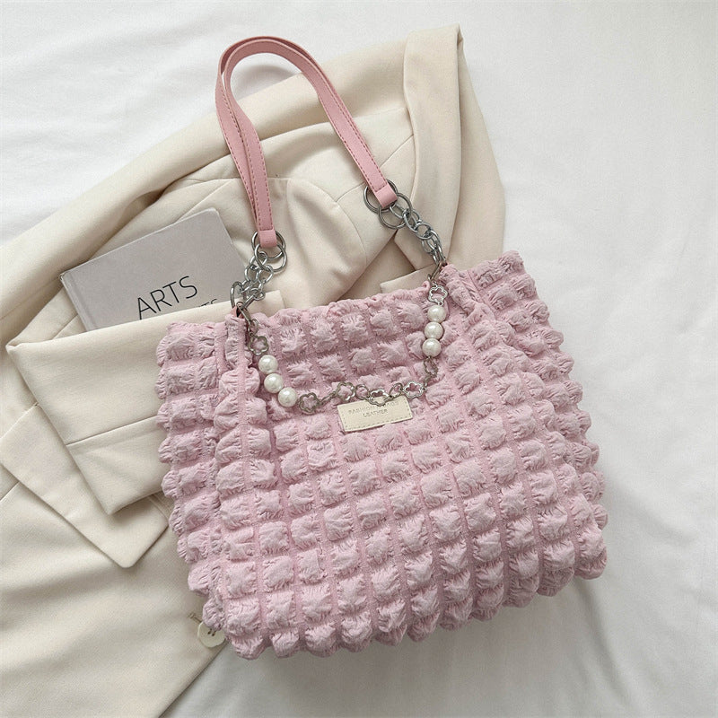 Simple Pleated Tote Bag