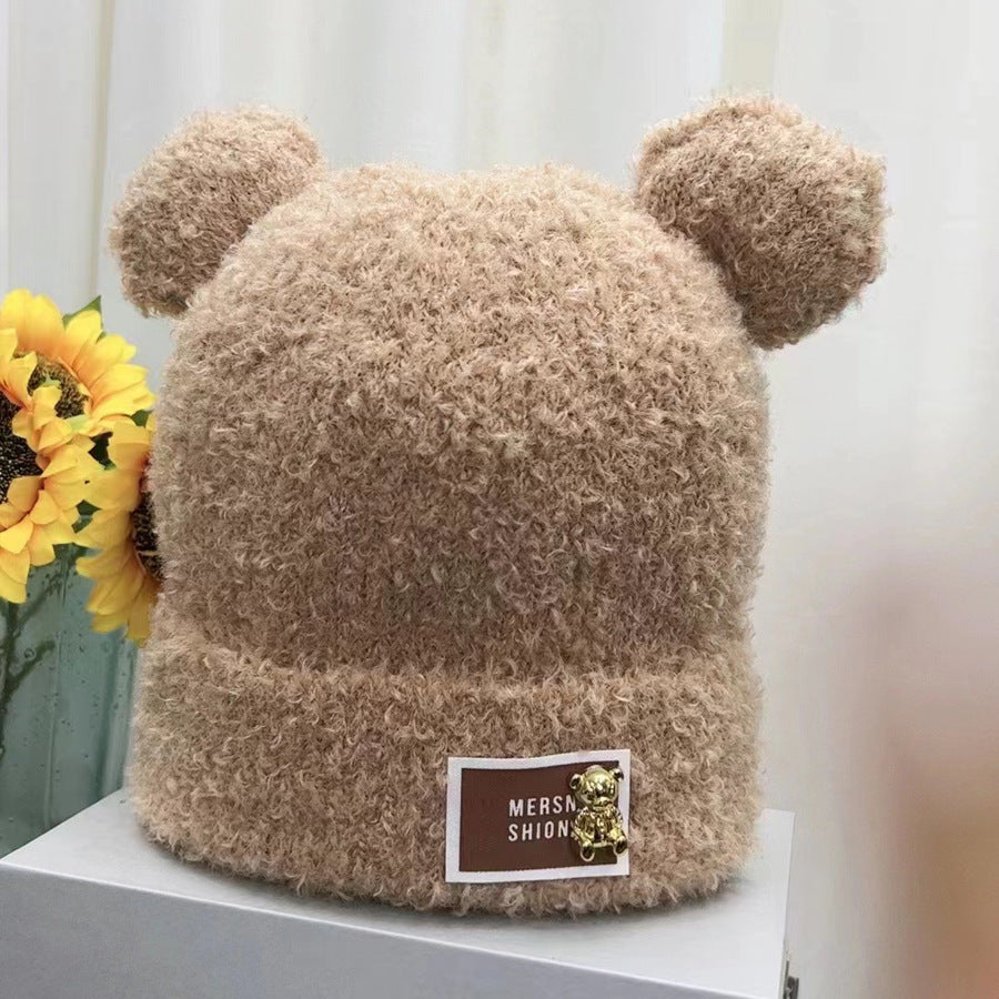 Korean Style Cute Bear All-match Teddy Plush Hat