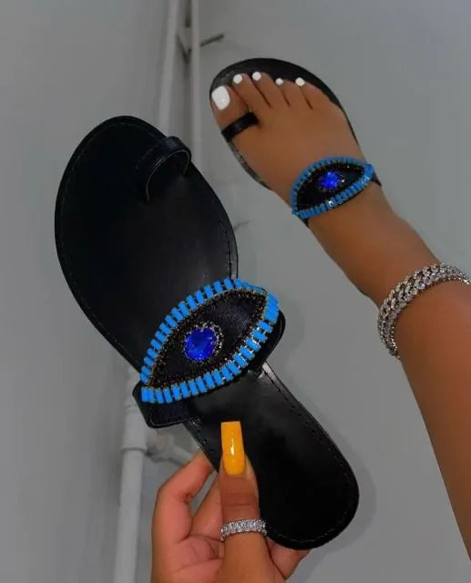 Evil Eye Beach Sandals