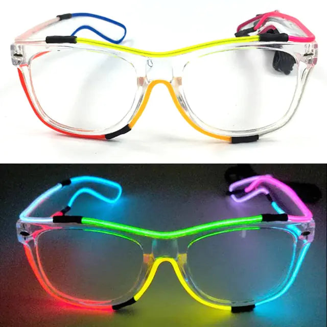 Colorful LED Luminous Glowing Neon Glasses