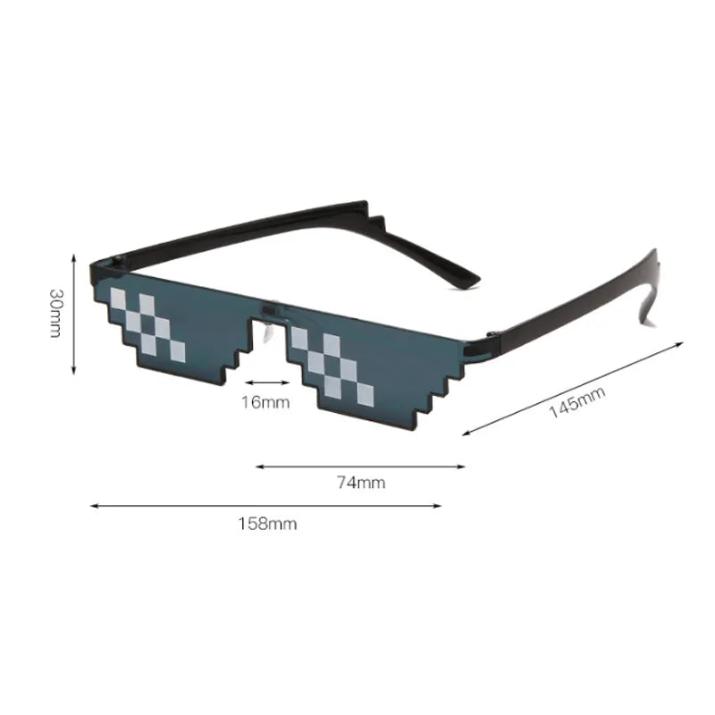 Mosaic Sunglasses Mens Womens Pixel Black Retro For Women's Glasses