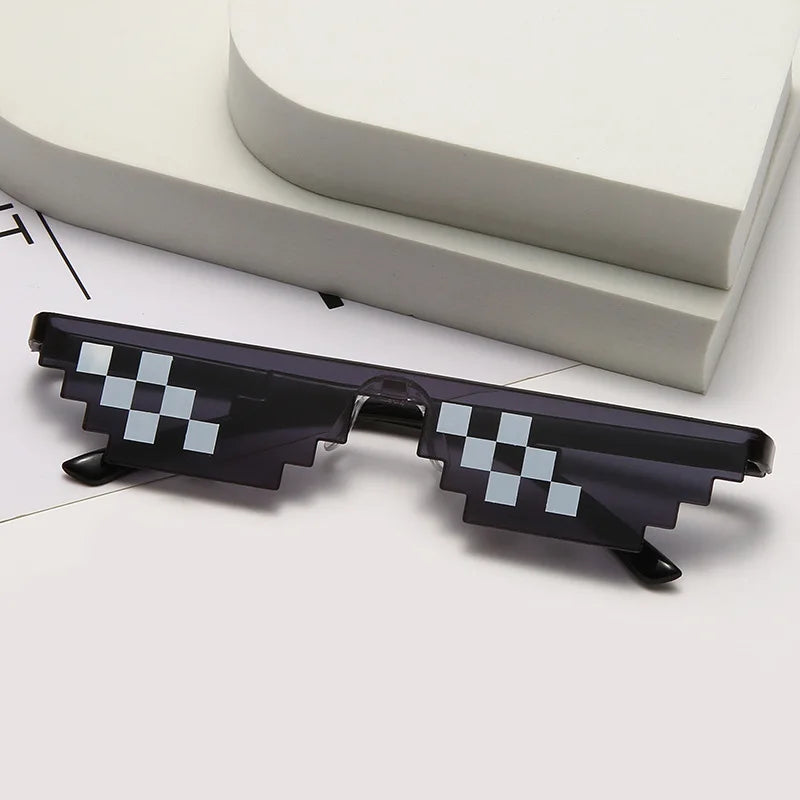 Mosaic Sunglasses Mens Womens Pixel Black Retro For Women's Glasses