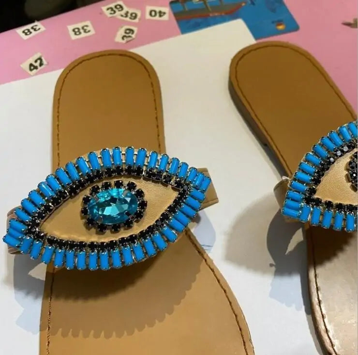 Evil Eye Beach Sandals