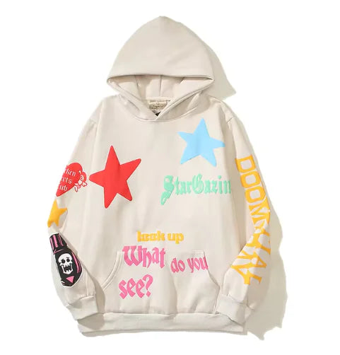 Star Graffiti Fleece Hoodie