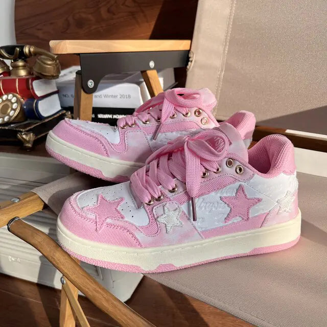 Pink Kawaii Tennis Sneakers for Women