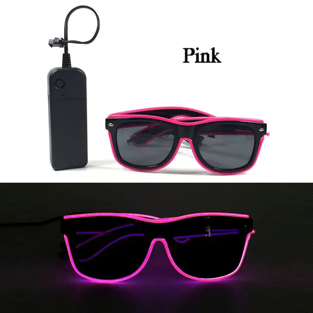 Colorful LED Luminous Glowing Neon Glasses