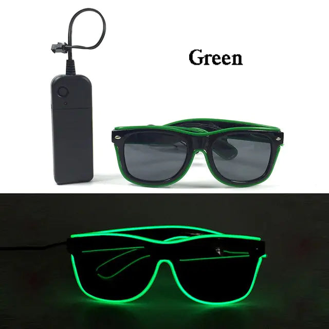 Colorful LED Luminous Glowing Neon Glasses