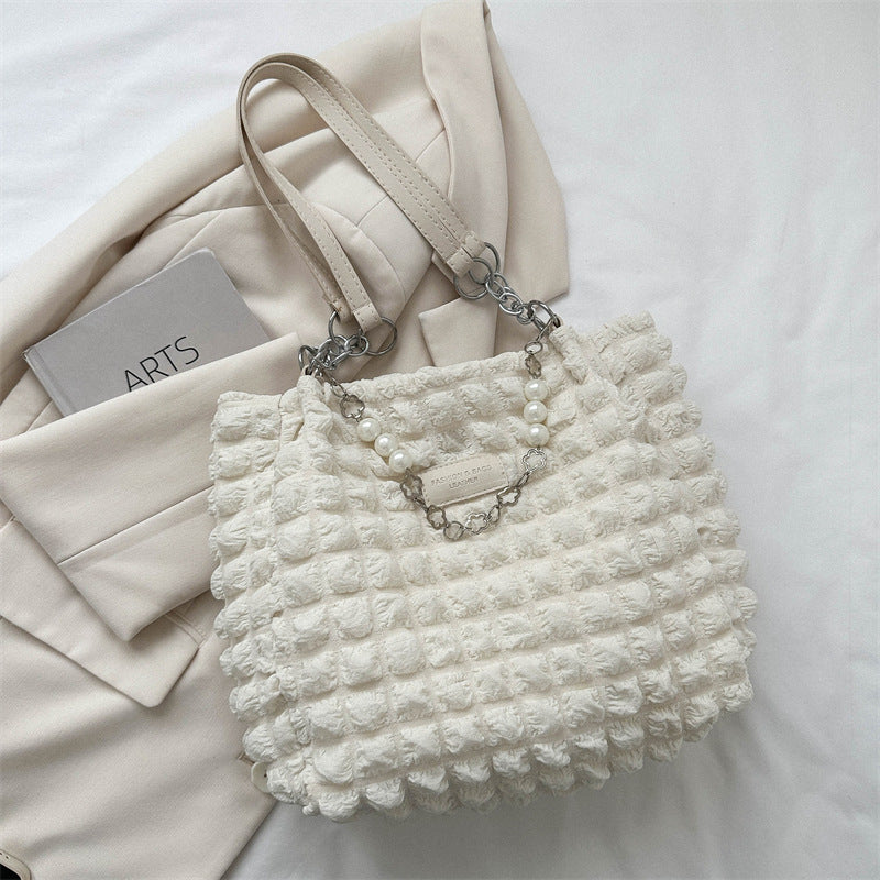 Simple Pleated Tote Bag