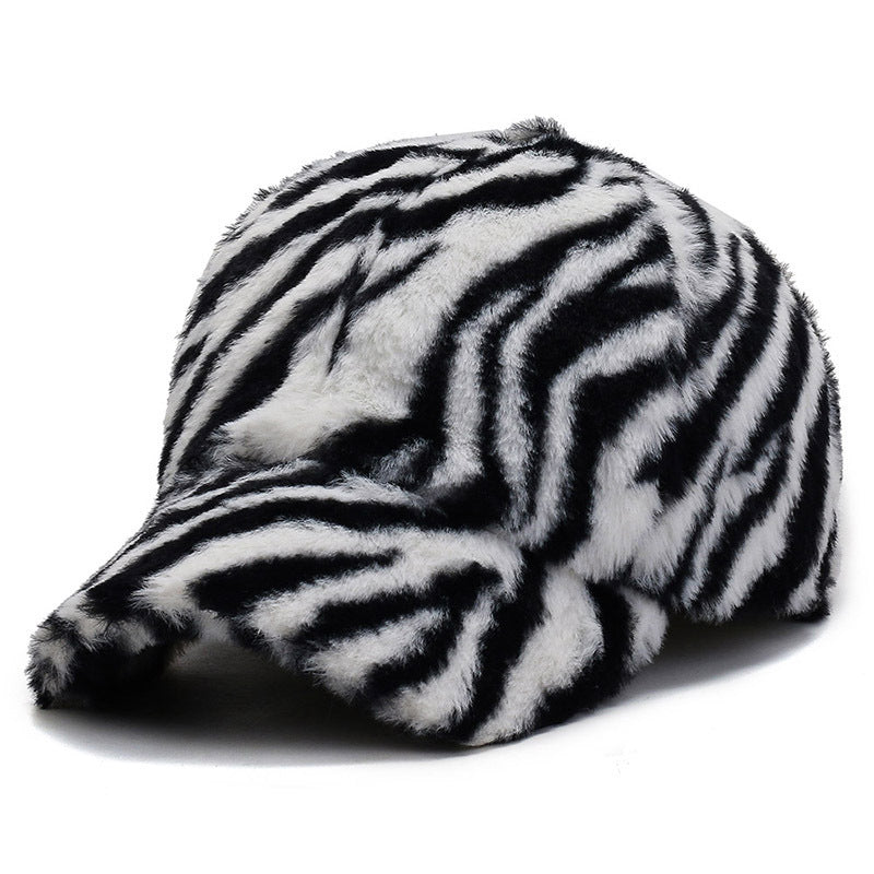 Leopard Fleece Baseball Cap