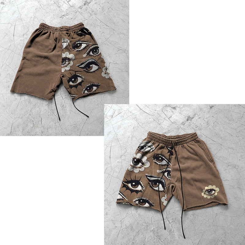 Geometric 3D Digital Printed Shorts