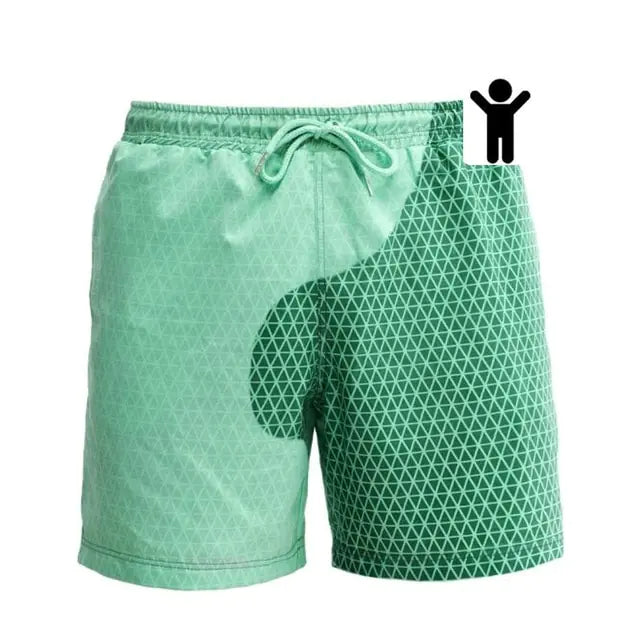 Children Encounter Water Change Color Beach Shorts Swim Trunks