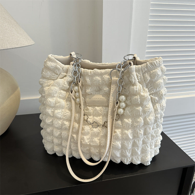 Simple Pleated Tote Bag