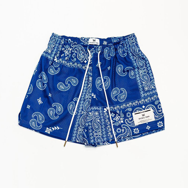 Paisley Mesh Basketball Shorts