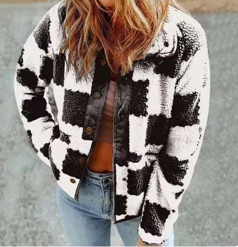 Plaid Polyester Jacket