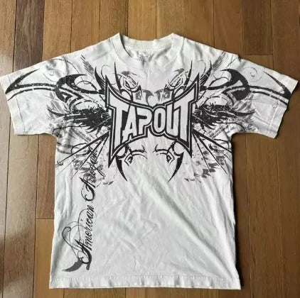 Men's Graffiti Design Cotton T-Shirt