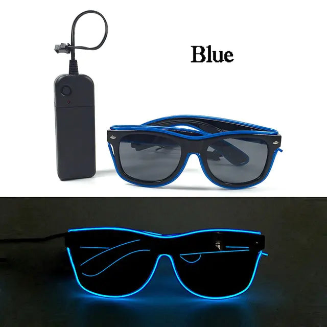 Colorful LED Luminous Glowing Neon Glasses